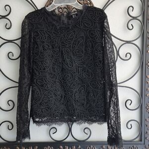 Elegant Black Lace Top